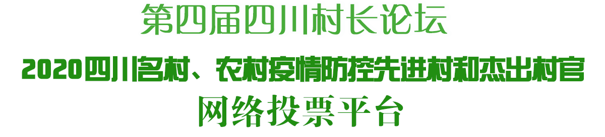 2020年第四届四川名村、农村疫情防控先进村和杰出村官评选活动,网络投票平台